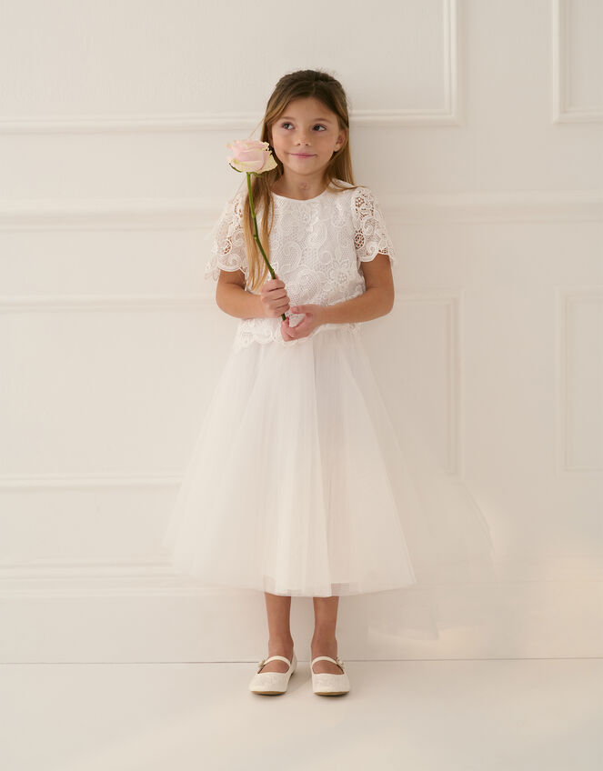 Anna Lace Bridesmaid Top, Ivory (IVORY), large