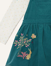 Baby Pinny Dress and Top Set, Teal (TEAL), large