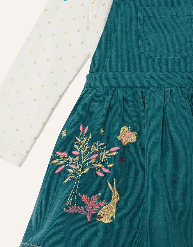 Baby Pinny Dress and Top Set, Teal (TEAL), large