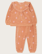 Baby Floral Velour Jumper and Joggers Set, Pink (PINK), large