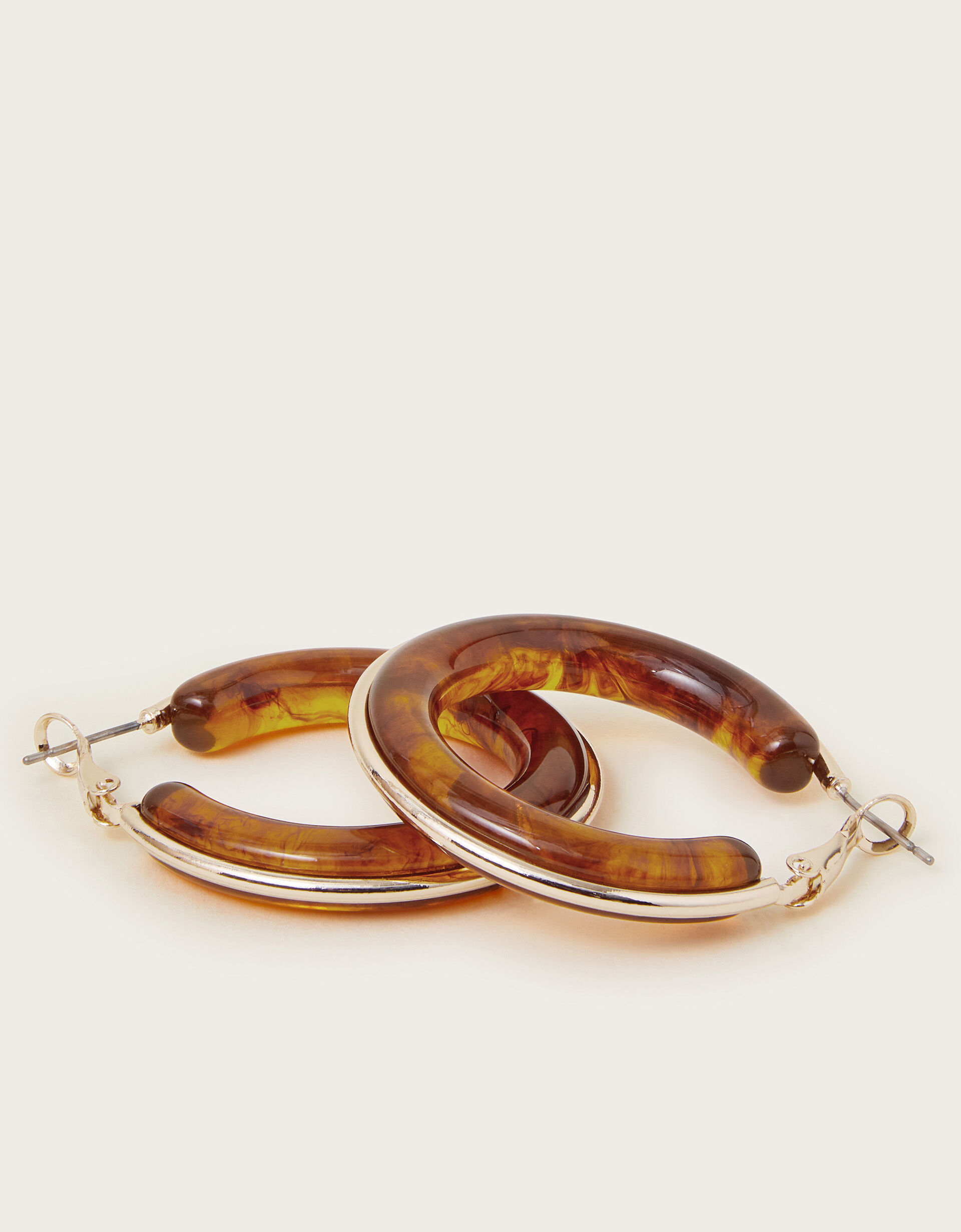 Large tortoise shell hoop earrings top