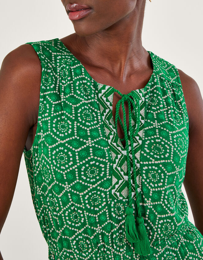 Geometric Printed Jersey Jumpsuit