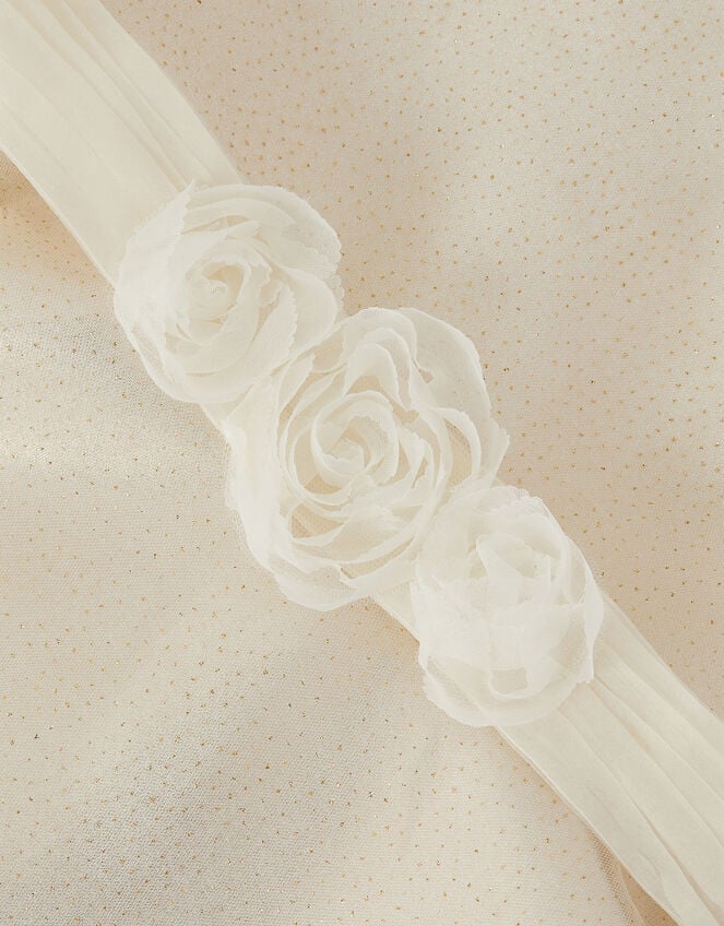 Principesa Appliqué Rose Sparkle Dress Gold