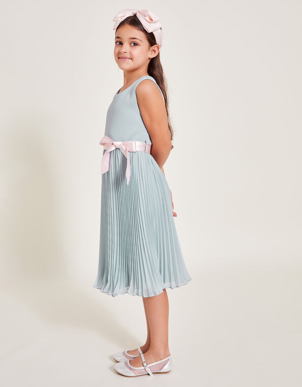 Sally Scuba Pleated Dress, Grey (GREY), large