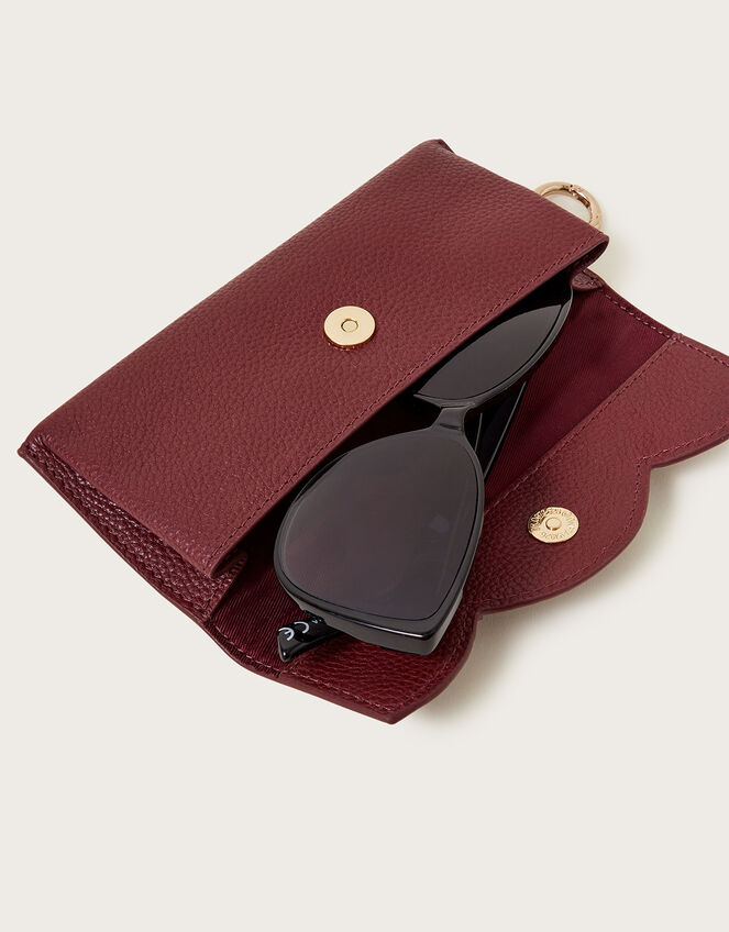 Leather Scallop Glasses Case, , large