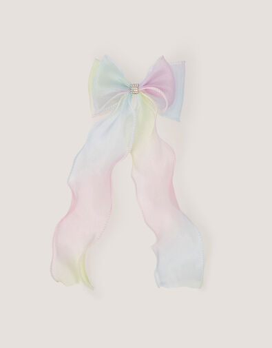 Long Ombr&eacute; Bow Hair Clip, , large