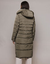 Rino and Pelle Longline Padded Coat, Green (KHAKI), large