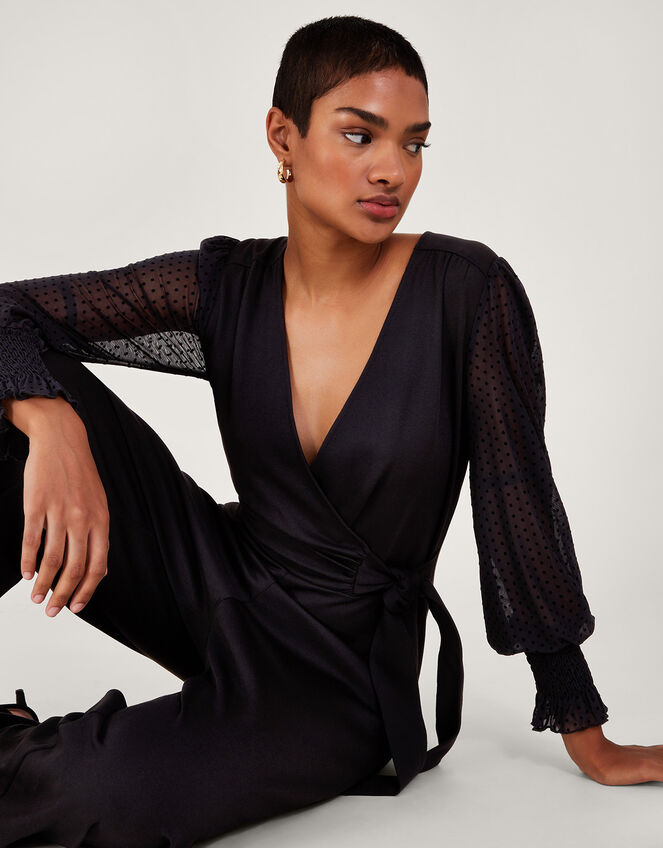 Penny Ponte Jumpsuit, Black (BLACK), large