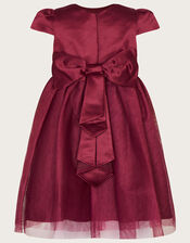 Baby Tulle Bridesmaid Dress, Red (BURGUNDY), large