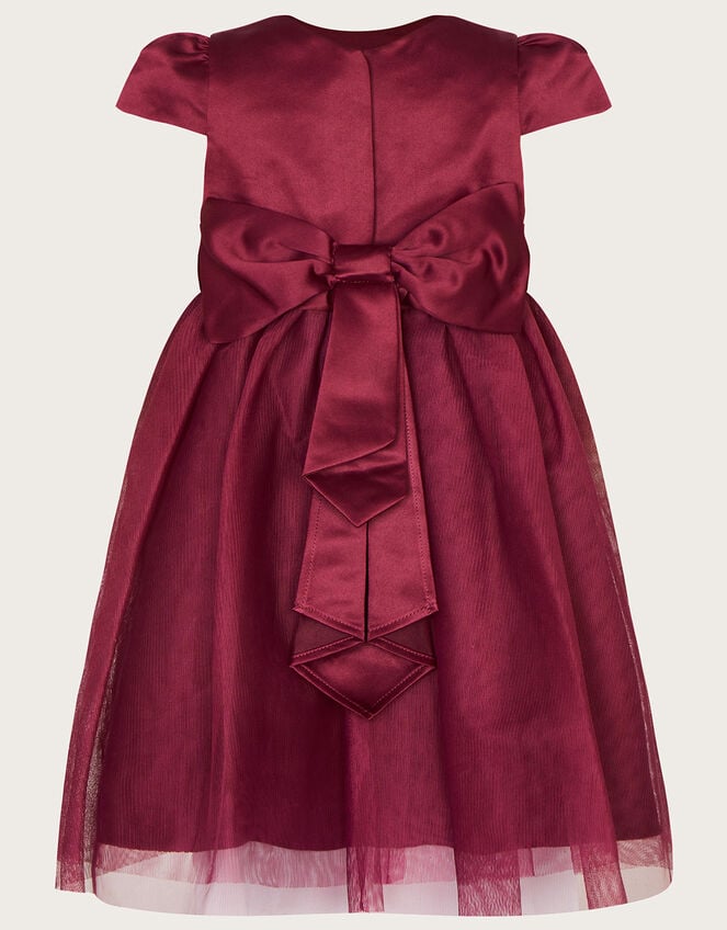 Baby Tulle Bridesmaid Dress, Red (BURGUNDY), large