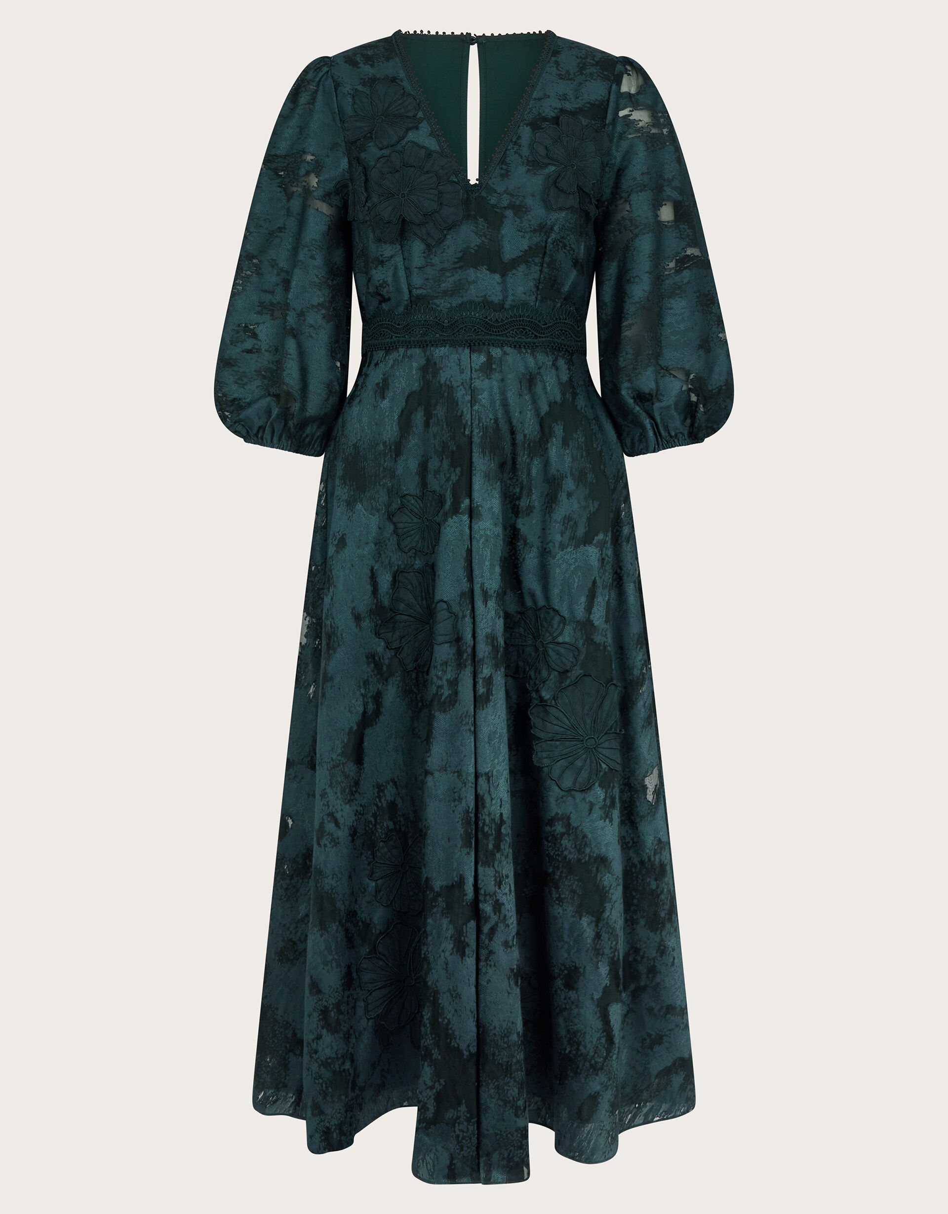 Joanna wrap lace batwing midi dress emerald green outlet