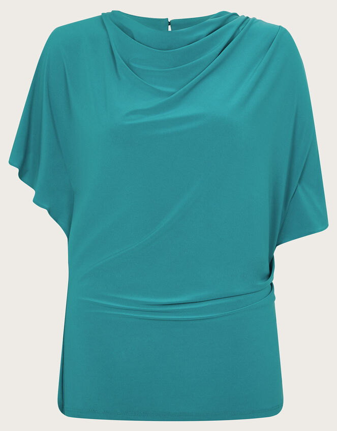 Deb Drape Jersey Top, Teal (TEAL), large