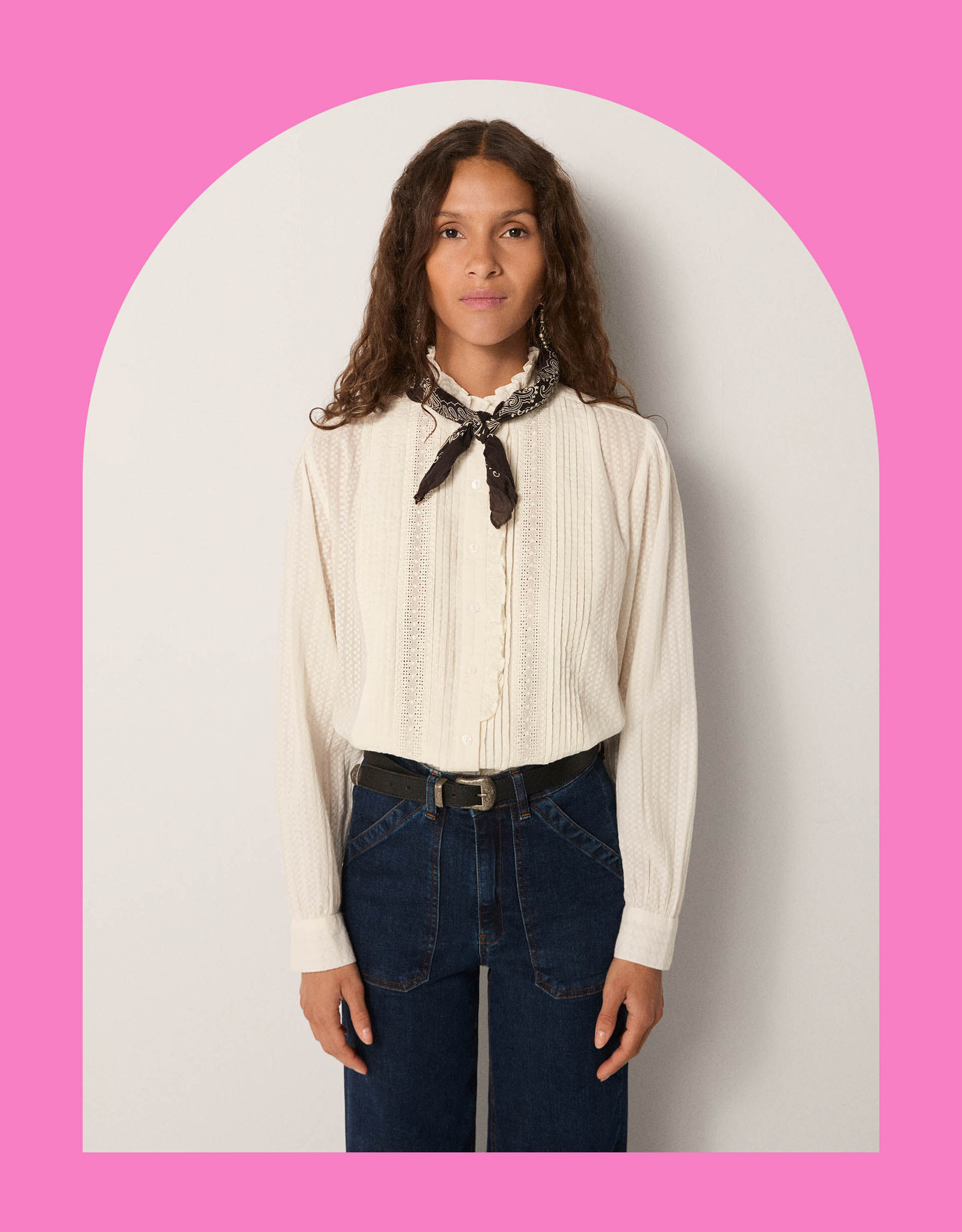 Maison Hotel Bella Frill Blouse White