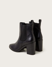 Libby Leather Block Heels, Black (BLACK), large
