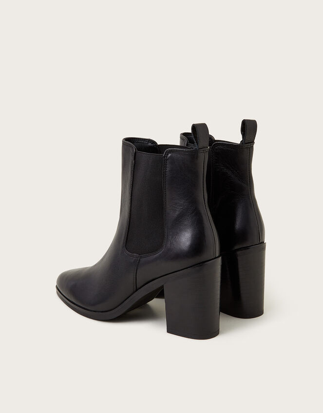 Libby Leather Block Heels, Black (BLACK), large