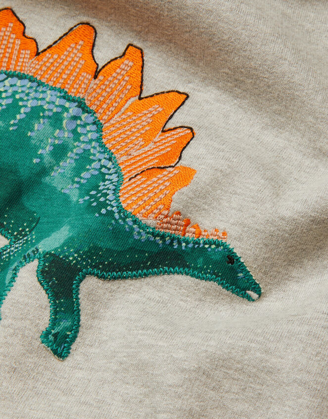 Dinosaur Hoodie, Grey (GREY), large