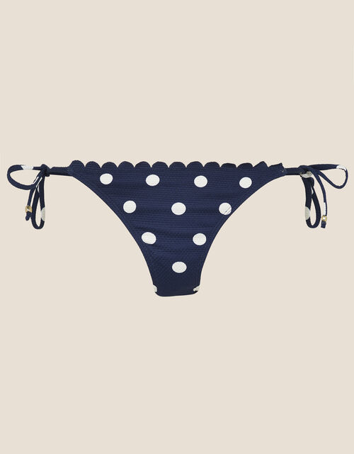 Cilla Spot Bikini Briefs in Recycled Polyester, Blue (NAVY), large