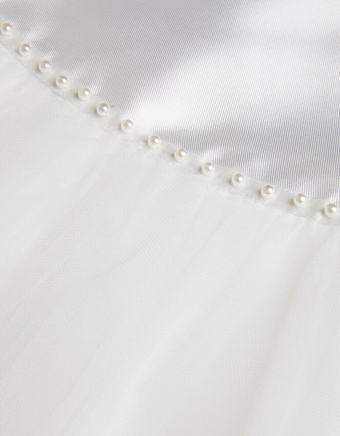 Pearl Embellished Bow Dress, Ivory (IVORY), large