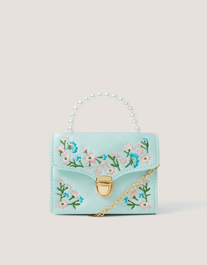 Floral Embroidered Bag, , large