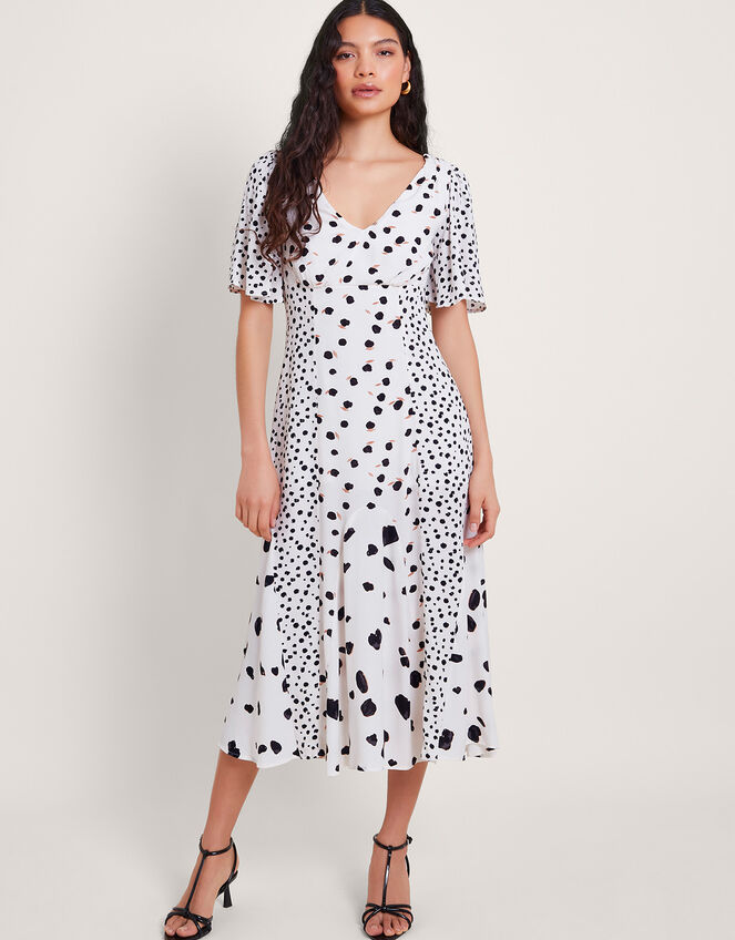 Lucee Spot Tea Dress, Ivory (IVORY), large