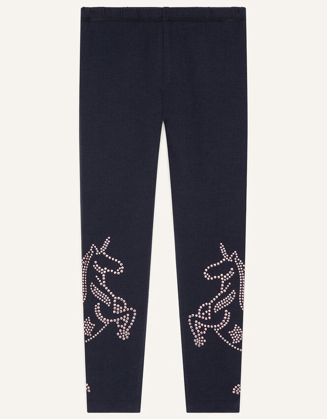 Unicorn Stud Leggings , Blue (NAVY), large
