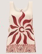 Sunnie Tie Cami Top, Ivory (IVORY), large