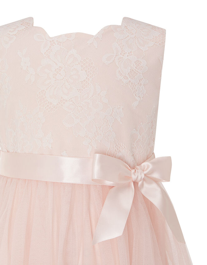 Macaroon Occasion Dress with 3D Flowers, , large