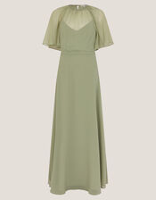 Mona Angel Sleeve Maxi Dress, Green (SAGE), large