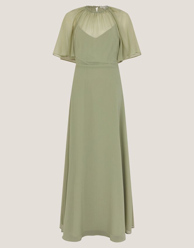 Mona Angel Sleeve Maxi Dress, Green (SAGE), large