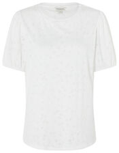Petunia Puff Sleeve T-shirt, Ivory (IVORY), large