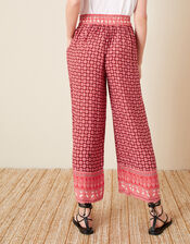 Jade Printed Trousers in LENZING™ ECOVERO™, Red (RED), large