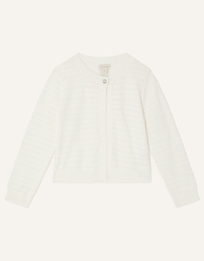 Textured Cardigan, Ivory (IVORY), large