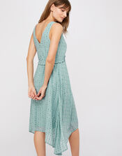 Dottie Sequin Hanky Hem Dress, Blue (BLUE), large
