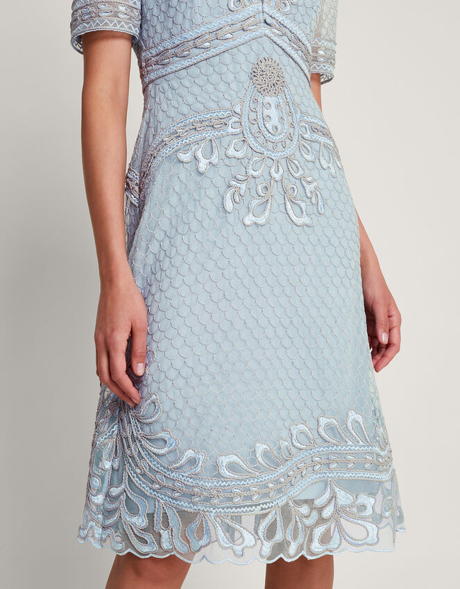 Siena Embroidered Dress, Blue (BLUE), large