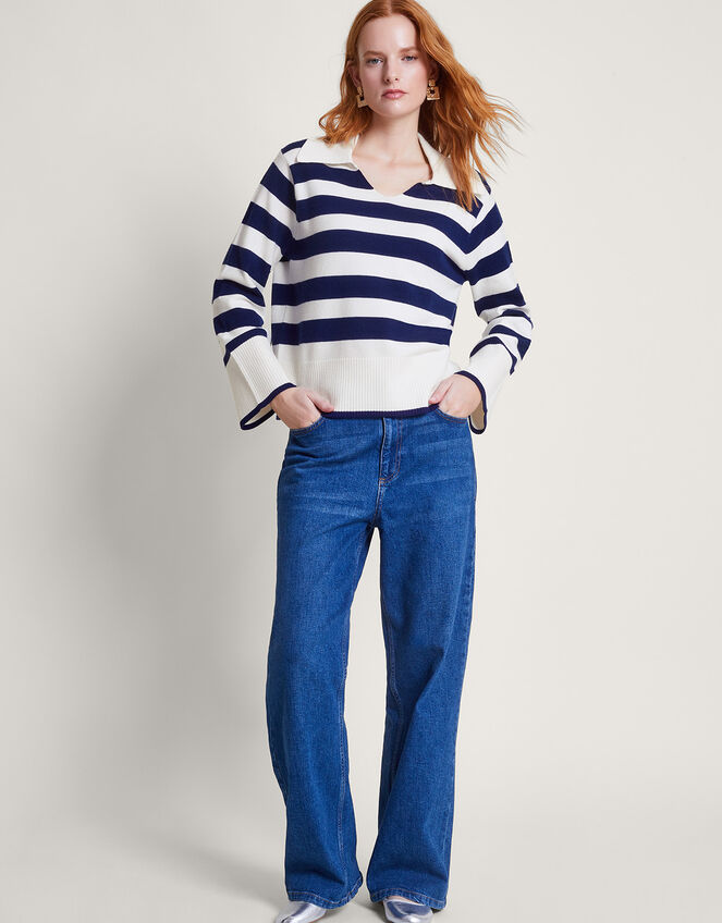 Shay Stripe Jumper, Ivory (IVORY), large