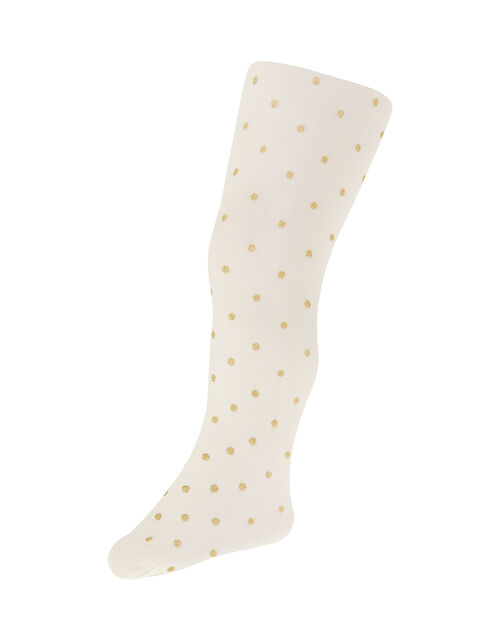 Baby Glitter Spot Tights Gold Girls' Tights & Socks Monsoon UK.