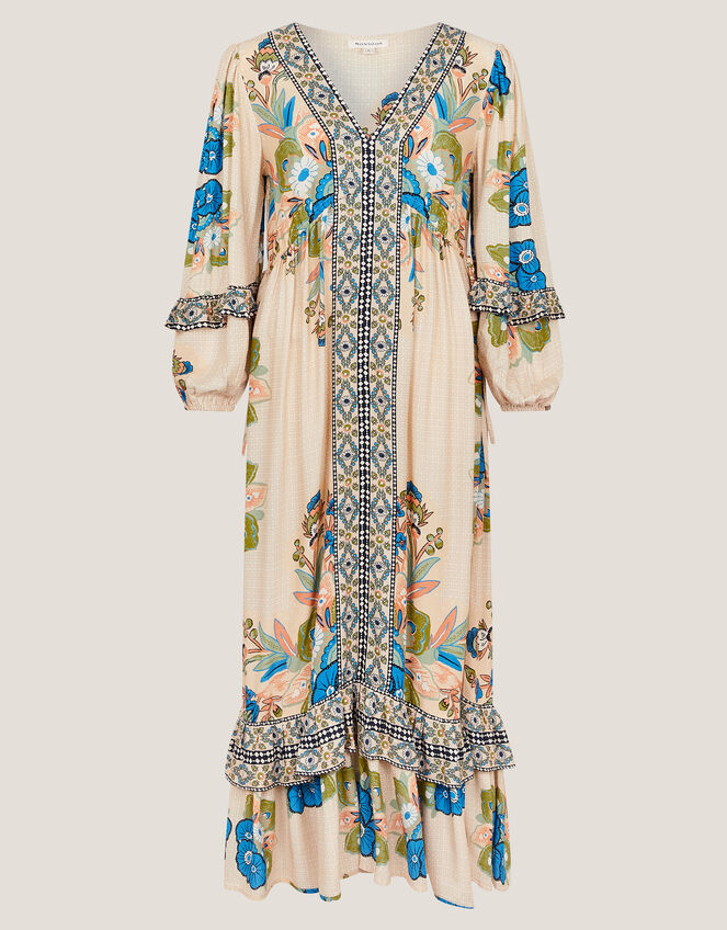 Kara Floral Maxi Dress, Ivory (IVORY), large