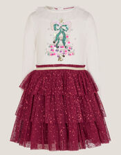 Christmas Tree Tulle Disco Dress, Red (RED), large