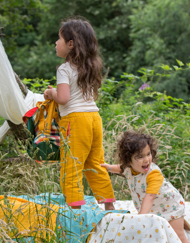 Little Green Radicals Day After Day Reversible Trousers, Yellow (YELLOW), large