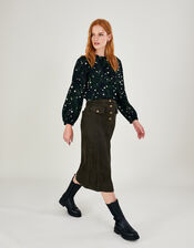 Astrid Foil Print Blouse, Green (GREEN), large