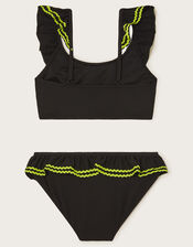 Ricrac Textured Bikini Set, Black (BLACK), large