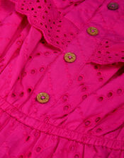 Broderie Ruffle Playsuit, Pink (PINK), large