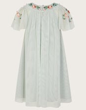 Evi Embellished Tulle Swing Dress, Green (GREEN), large