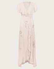 Ausha Embellished Wrap Dress, Pink (BLUSH), large