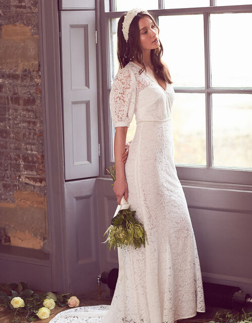 Nicky Beaded Lace Bridal Dress Ivory Wedding Dresses Monsoon Uk