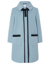 Grosgrain Trim Coat, Blue (BLUE), large