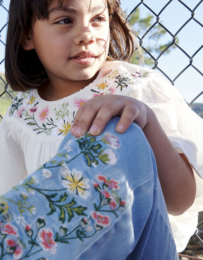 Boutique Meadow Floral Dobby Blouse , Ivory (IVORY), large