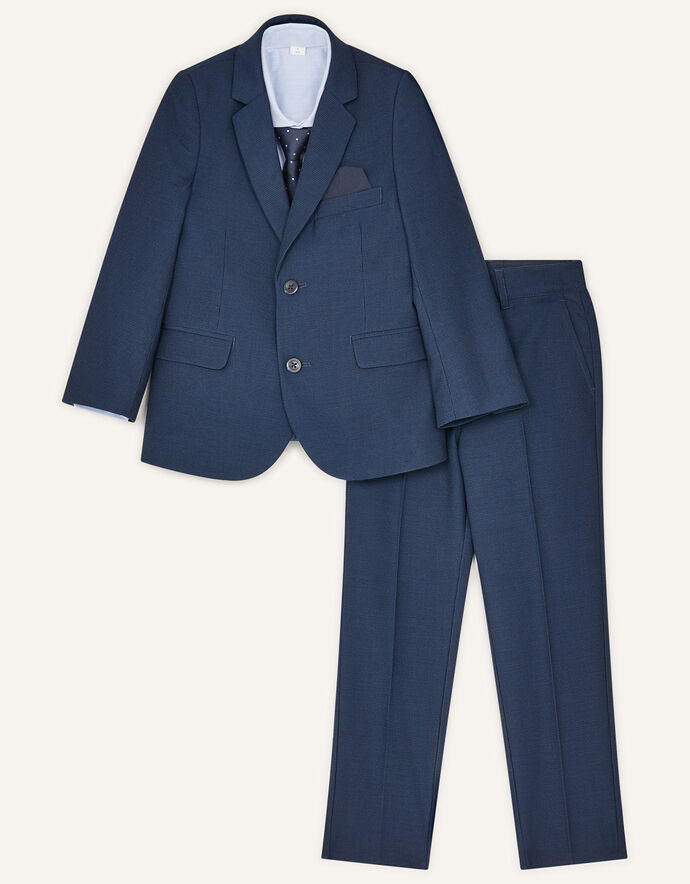 Blue/Black Shimmery 5Piece Boy Suit
