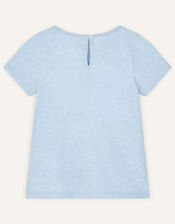 Butterfly T-Shirt in Organic Cotton, Blue (BLUE), large