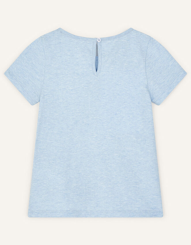 Butterfly T-Shirt in Organic Cotton, Blue (BLUE), large